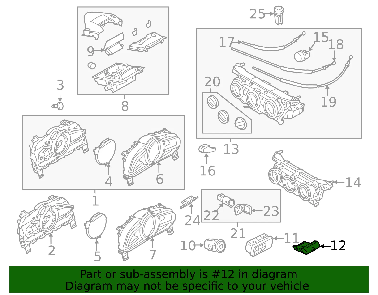 Hazard Switch - Mazda (da6a664h0) - view 2