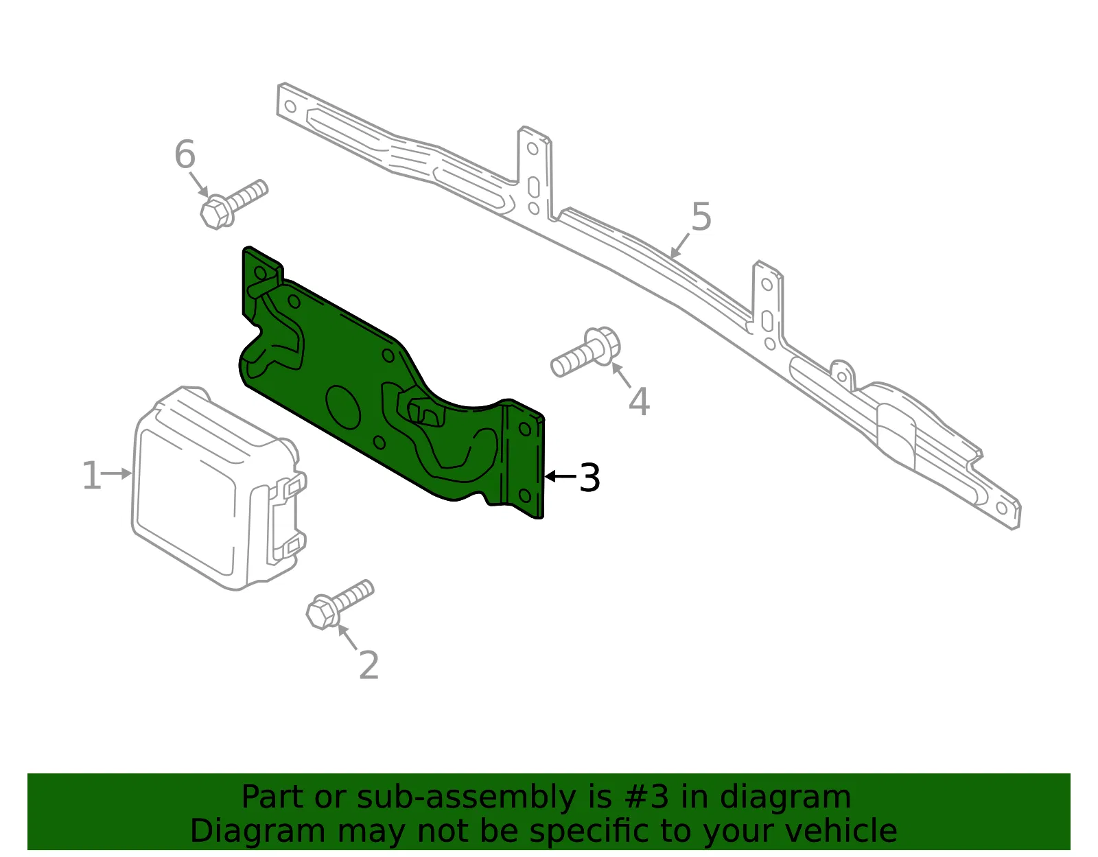 Cruise Control Distance Sensor Bracket - Mazda (dd2f67xa2) - view 2