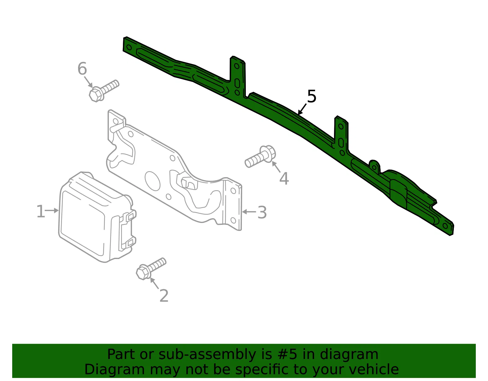 Cruise Control Distance Sensor Bracket - Mazda (dd2f67z71) - view 2