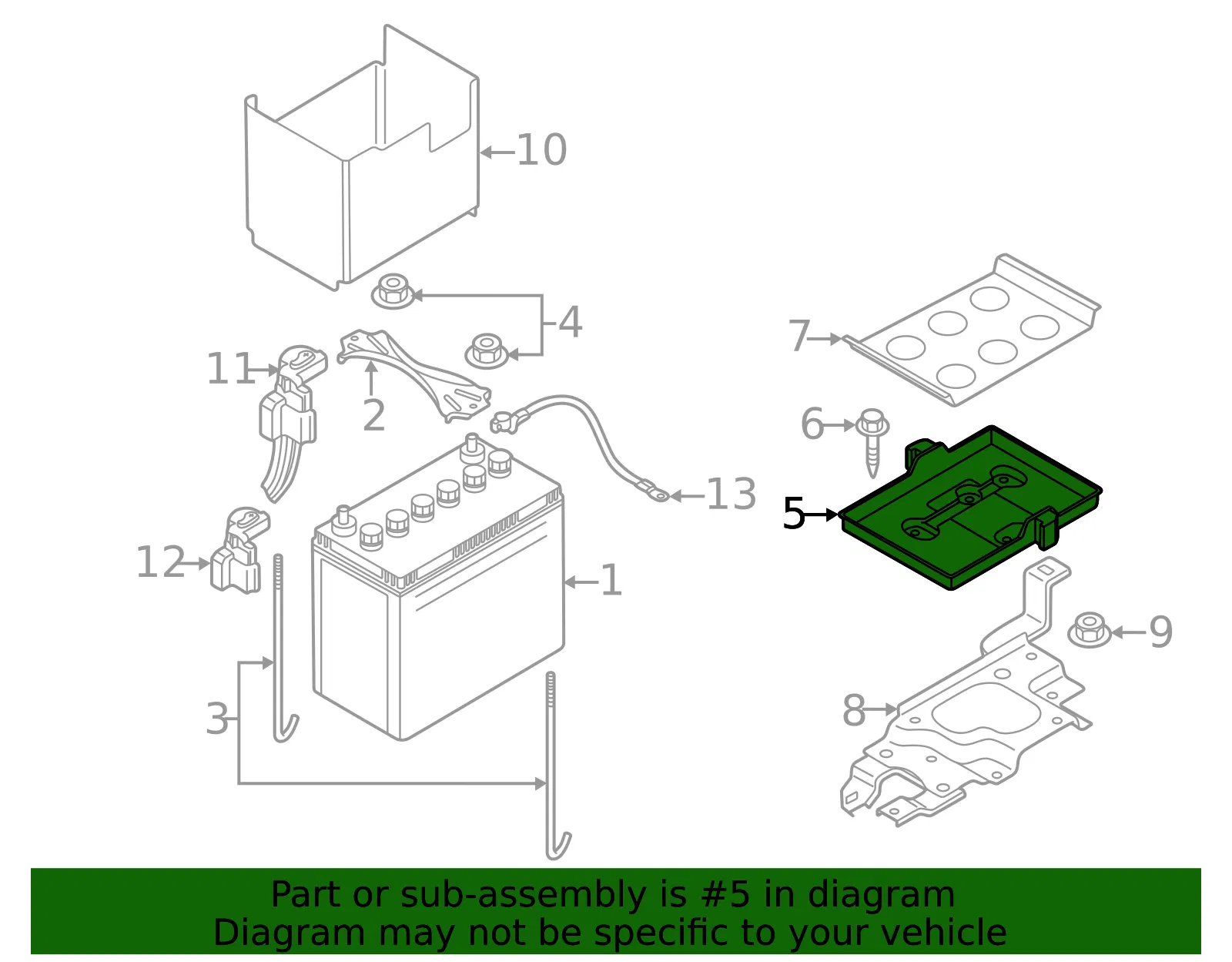 Battery Tray - Mazda (df7156041c) - view 2
