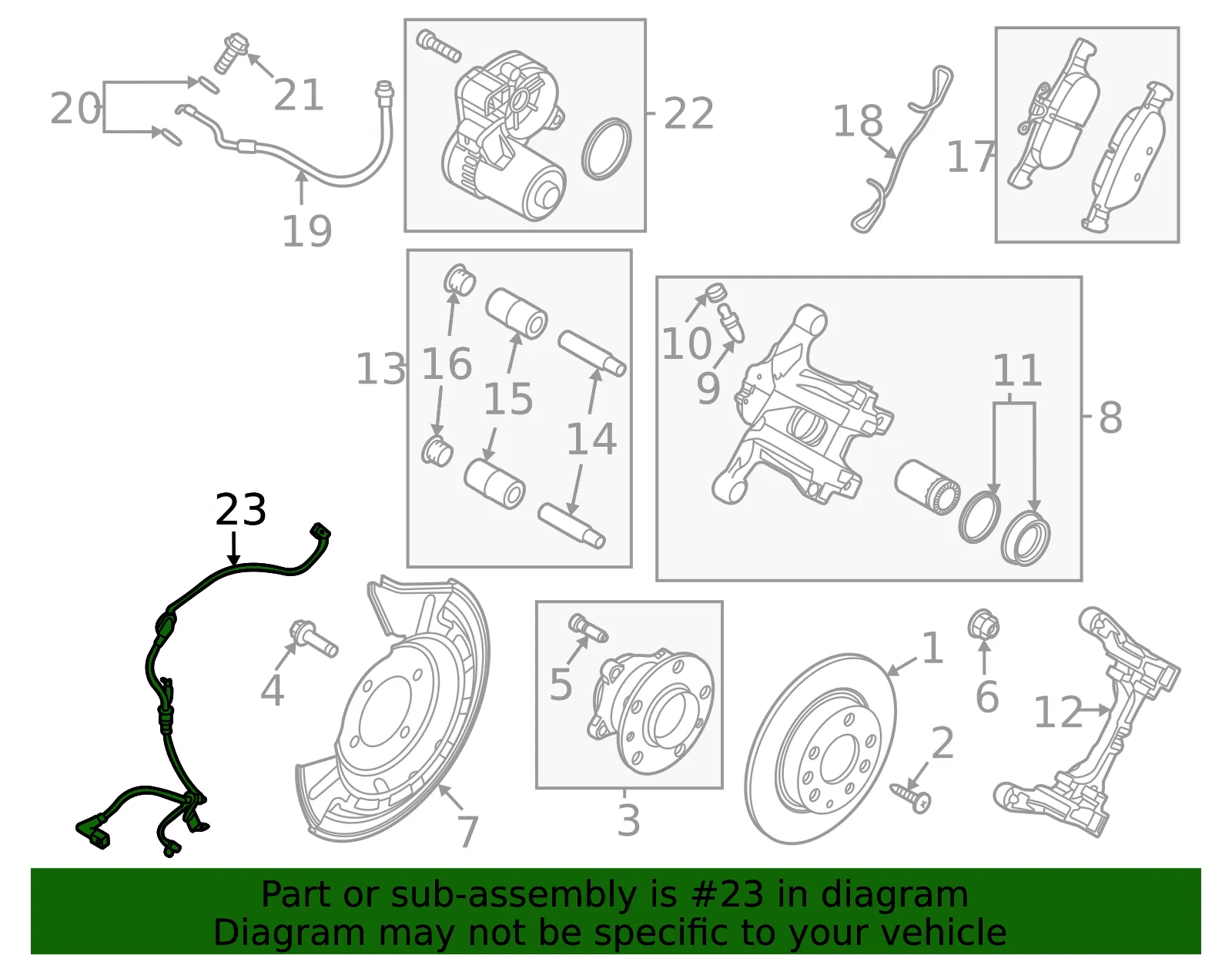 ABS Wheel Speed Sensor - Mazda (dfs2437exc) - view 2