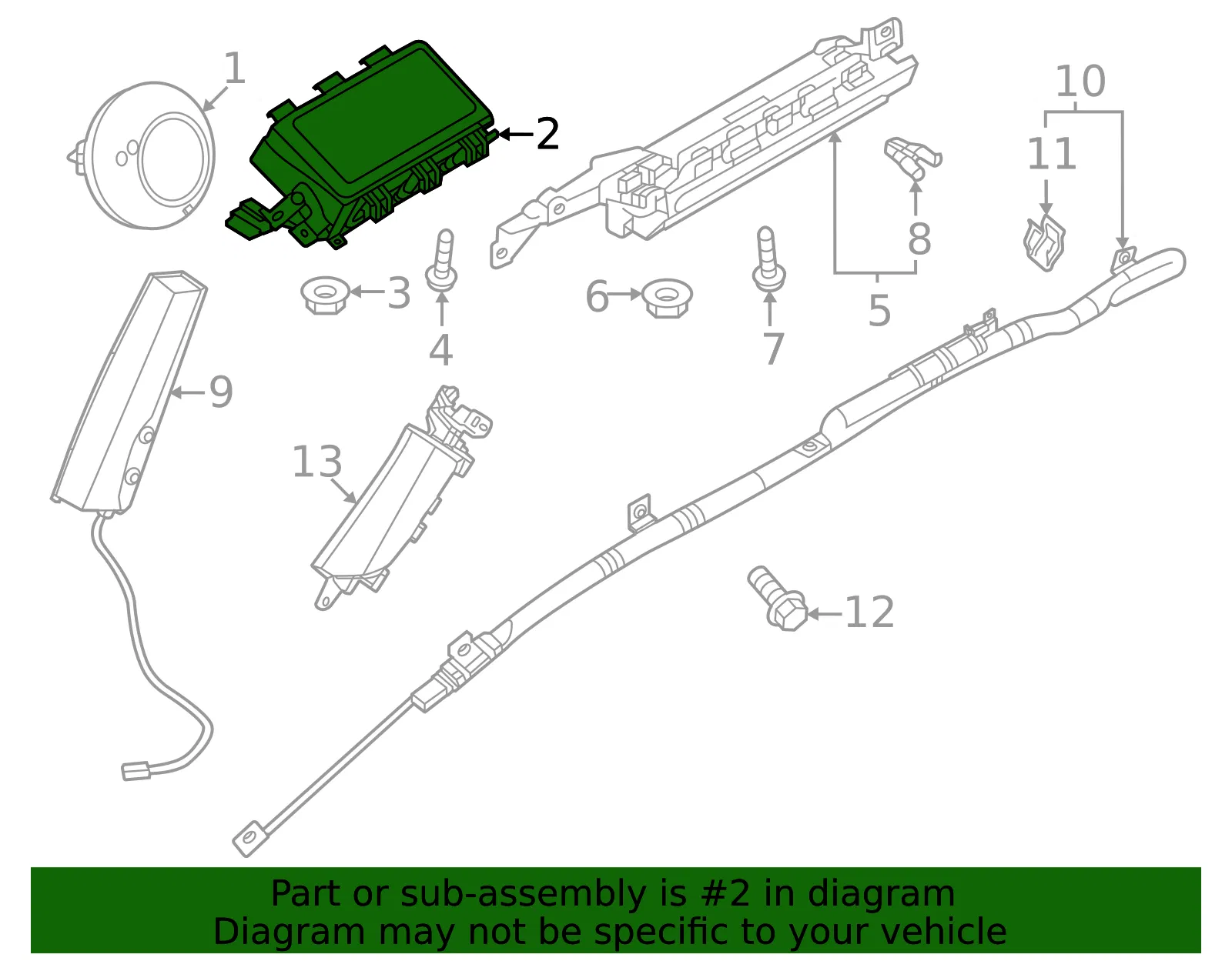 Passenger Inflator Module - Mazda (dgh957k50a) - view 2