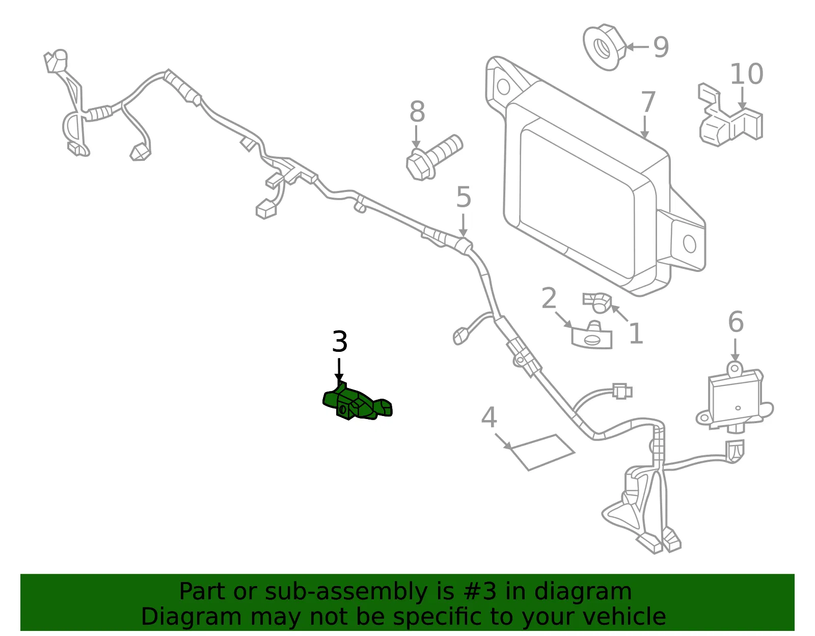 Parking Aid Sensor Bracket - Mazda (dgj250164a) - view 2