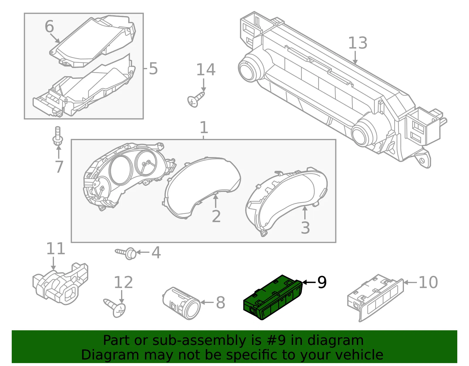Switch Assembly - Mazda (dgj866170) - view 2