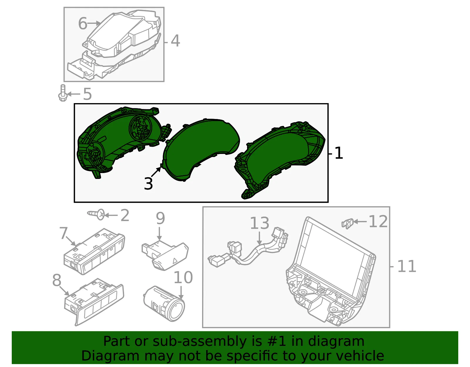 Cluster Assembly - Mazda (djbf55430) - view 2