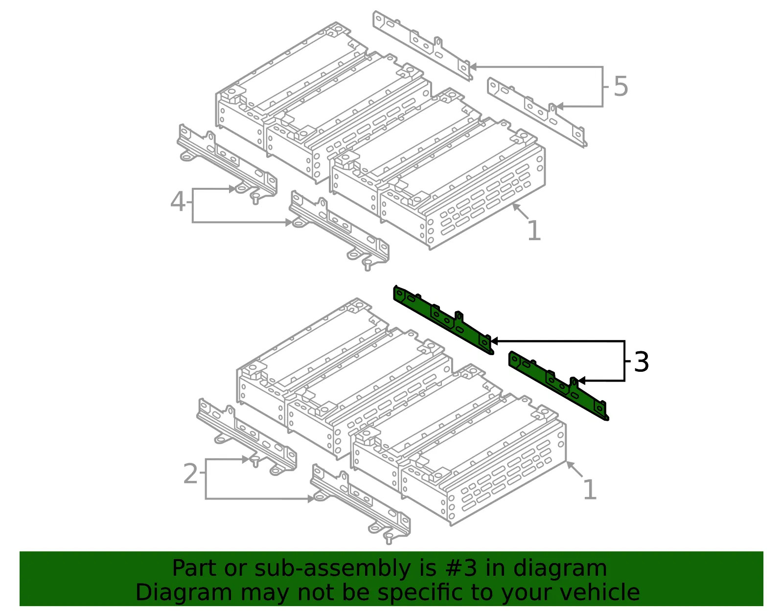 Module Front Bracket - Mazda (dn4e30ba0) - view 2