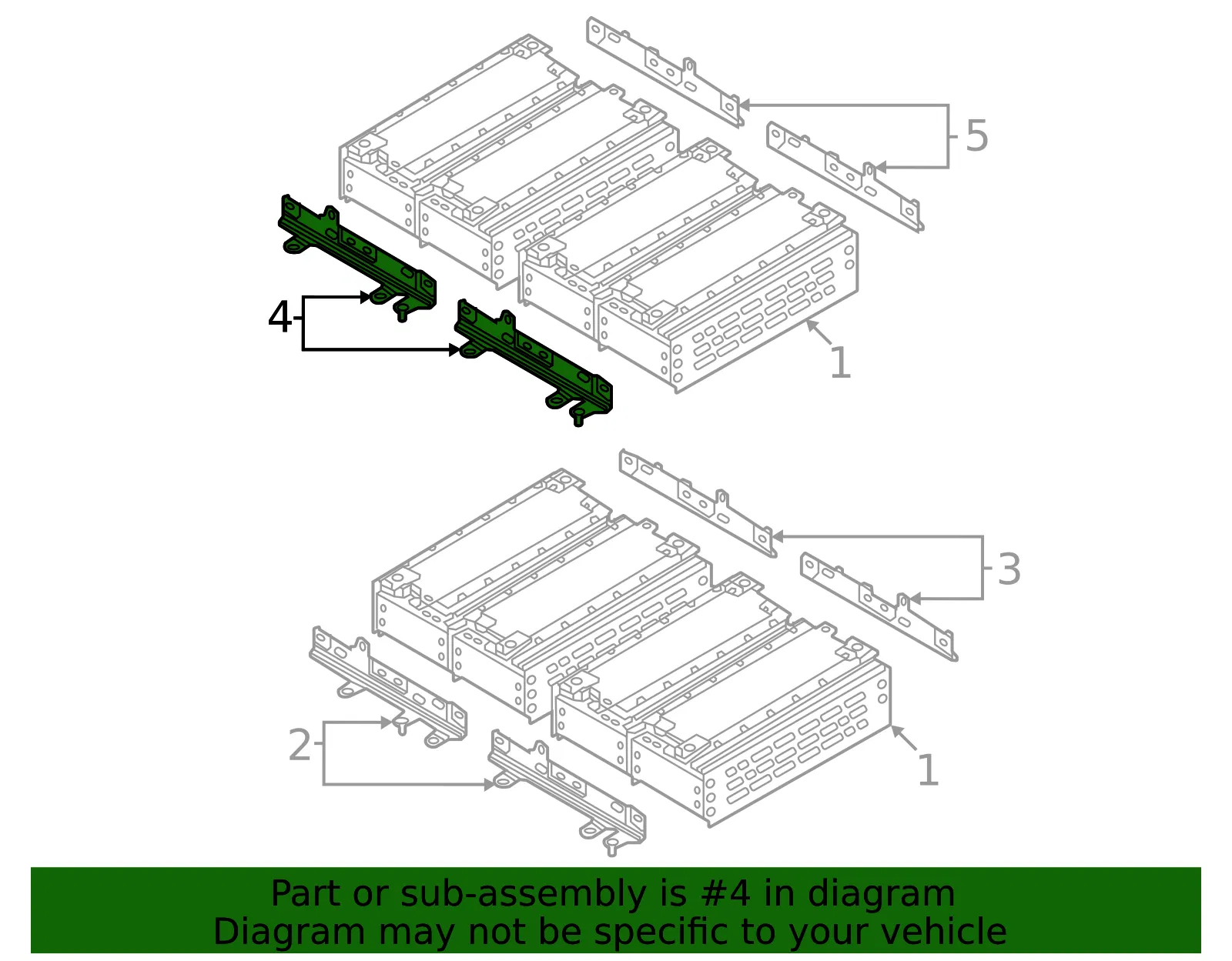 Drive Motor Battery Pack Control Module Bracket - Mazda (dn4e30bax) - view 2