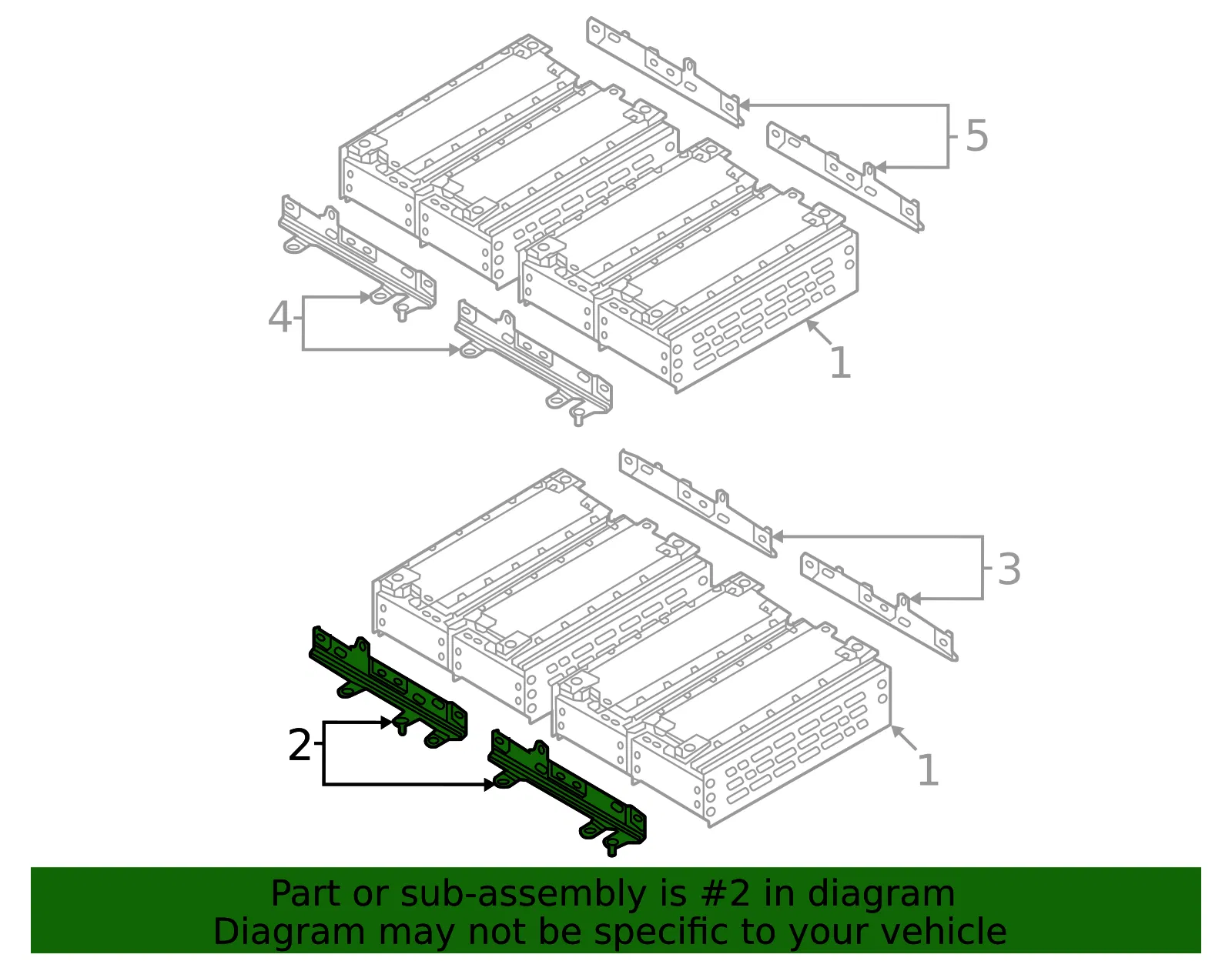 Module Front Bracket - Mazda (dn4e30bly) - view 2