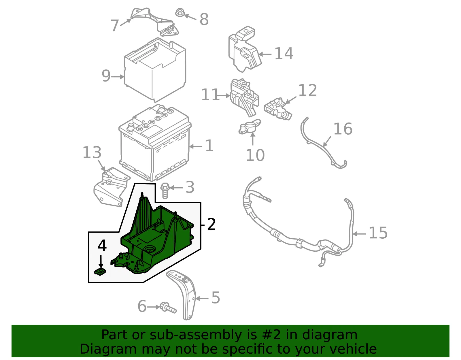Battery Tray - Mazda (dn4e56040) - view 2