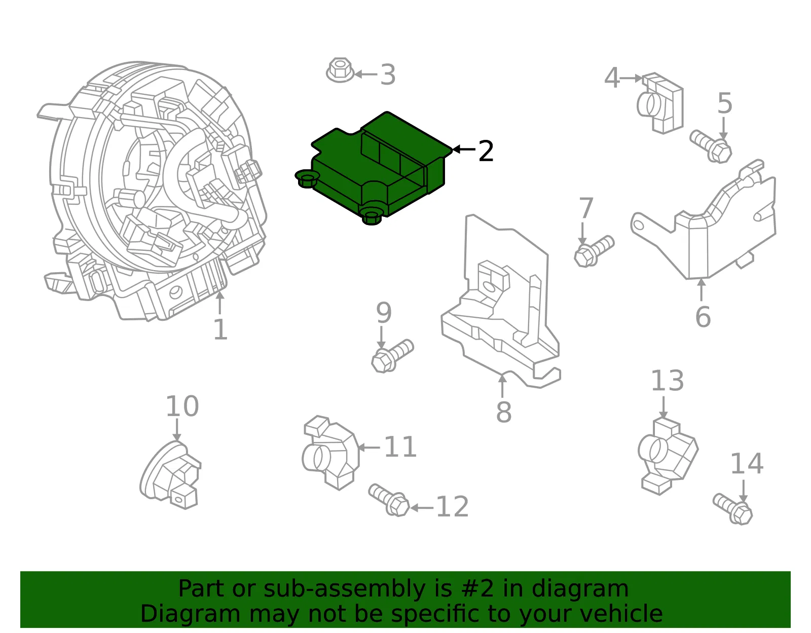 Air Bag Control Module - Mazda (dn4e57k30c) - view 2