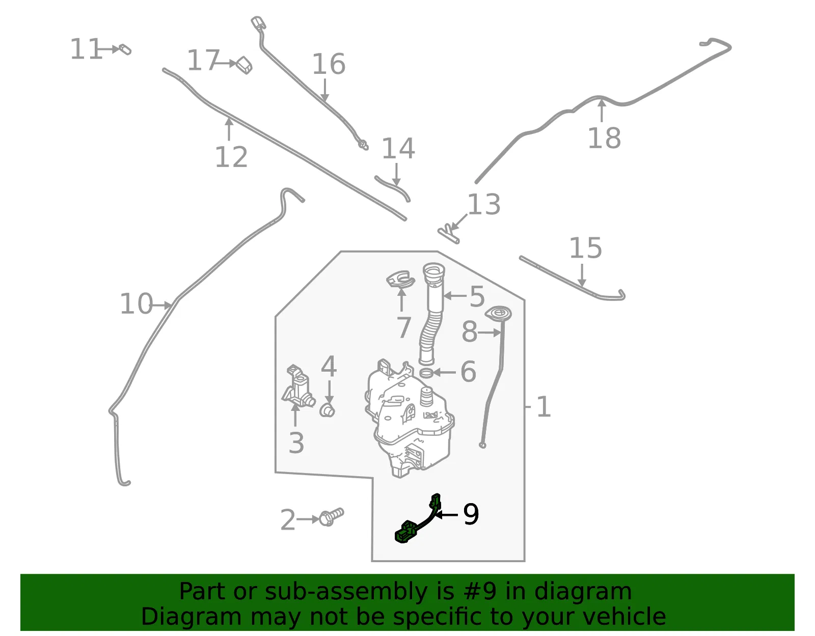 Windshield Washer Pump Connector - Mazda (dn4e67486) - view 2