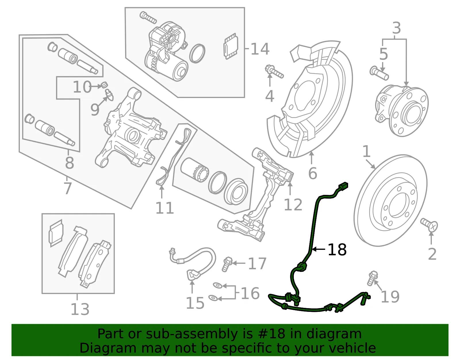 ABS Wheel Speed Sensor - Mazda (dn4j437exa) - view 2