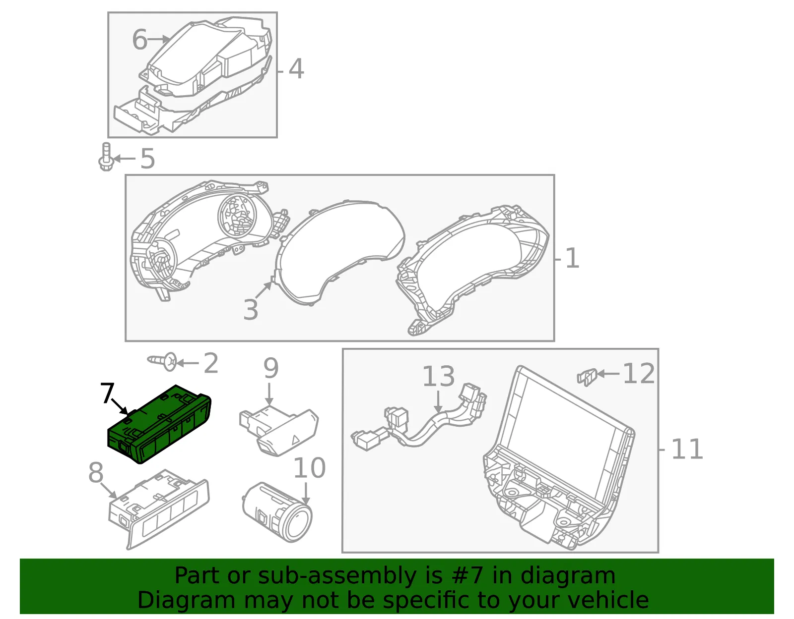 Switch Assembly - Mazda (dn4j66170a) - view 2