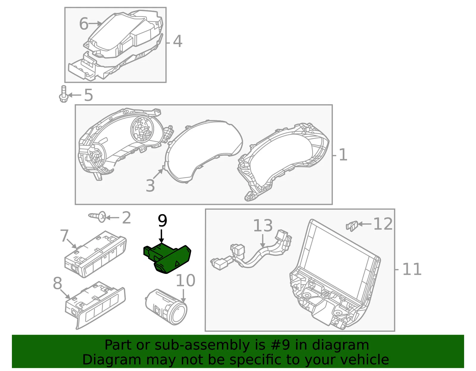Hazard Switch - Mazda (dn4j664h0) - view 2