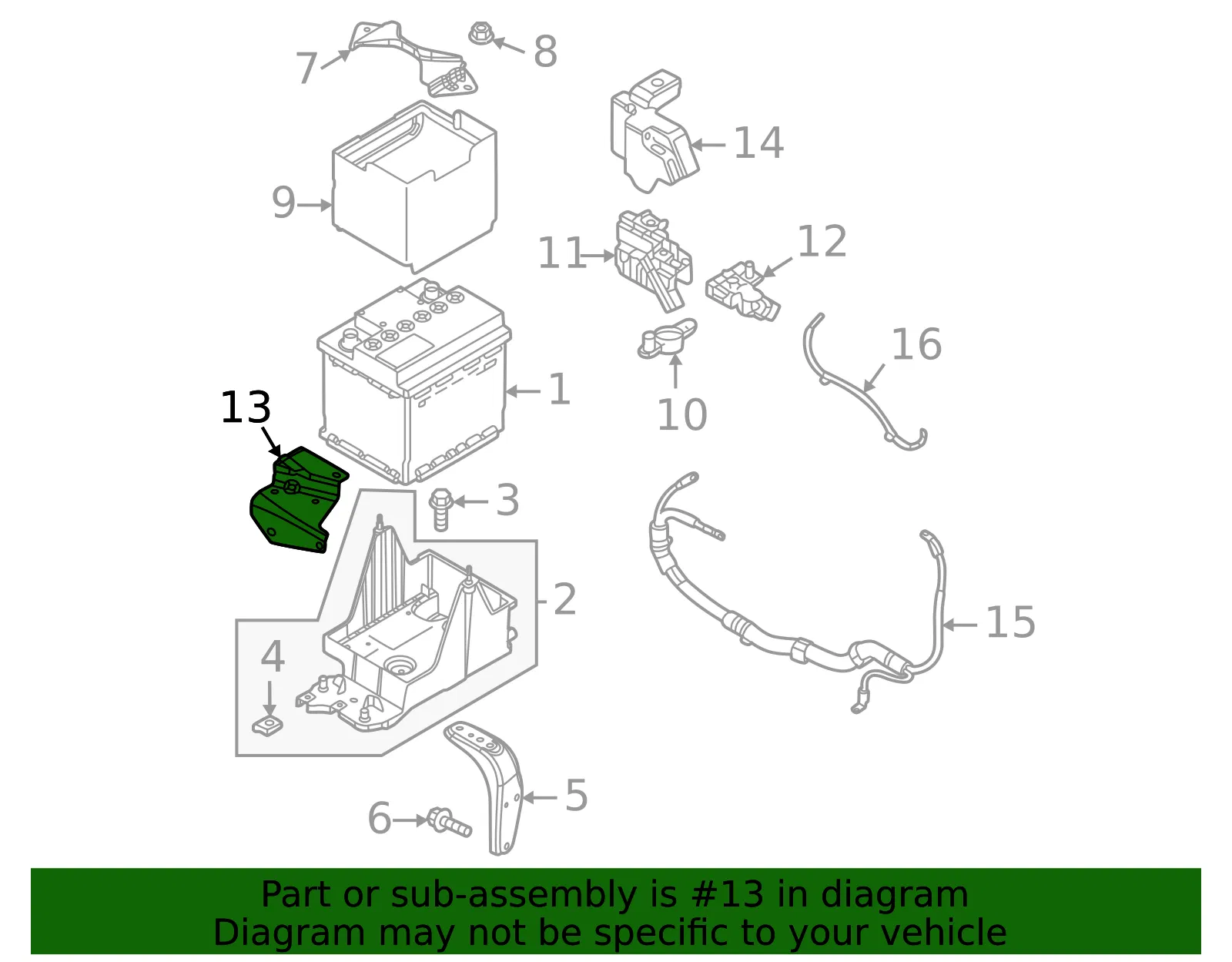 Battery Current Sensor Bracket - Mazda (dn4j67b21a) - view 2
