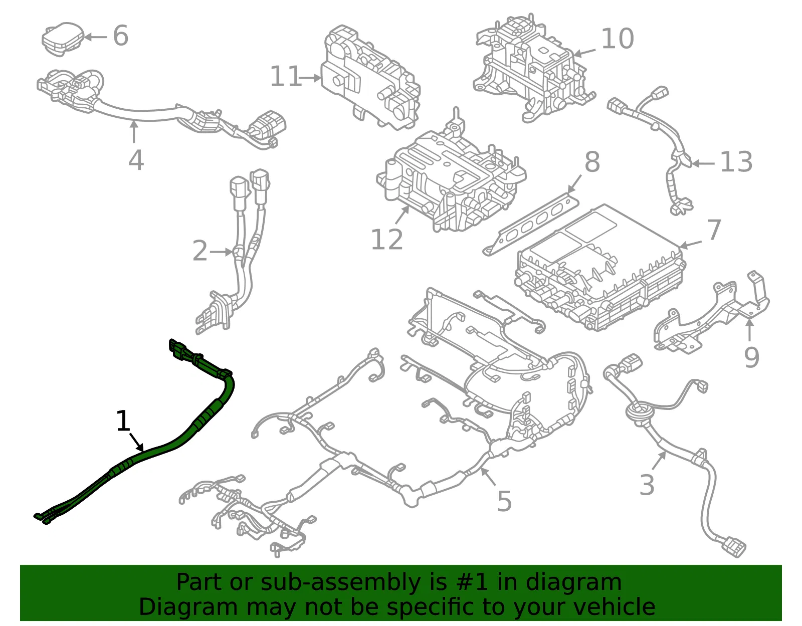 Battery Charging Cable - Mazda (dn4j67v10b) - view 2