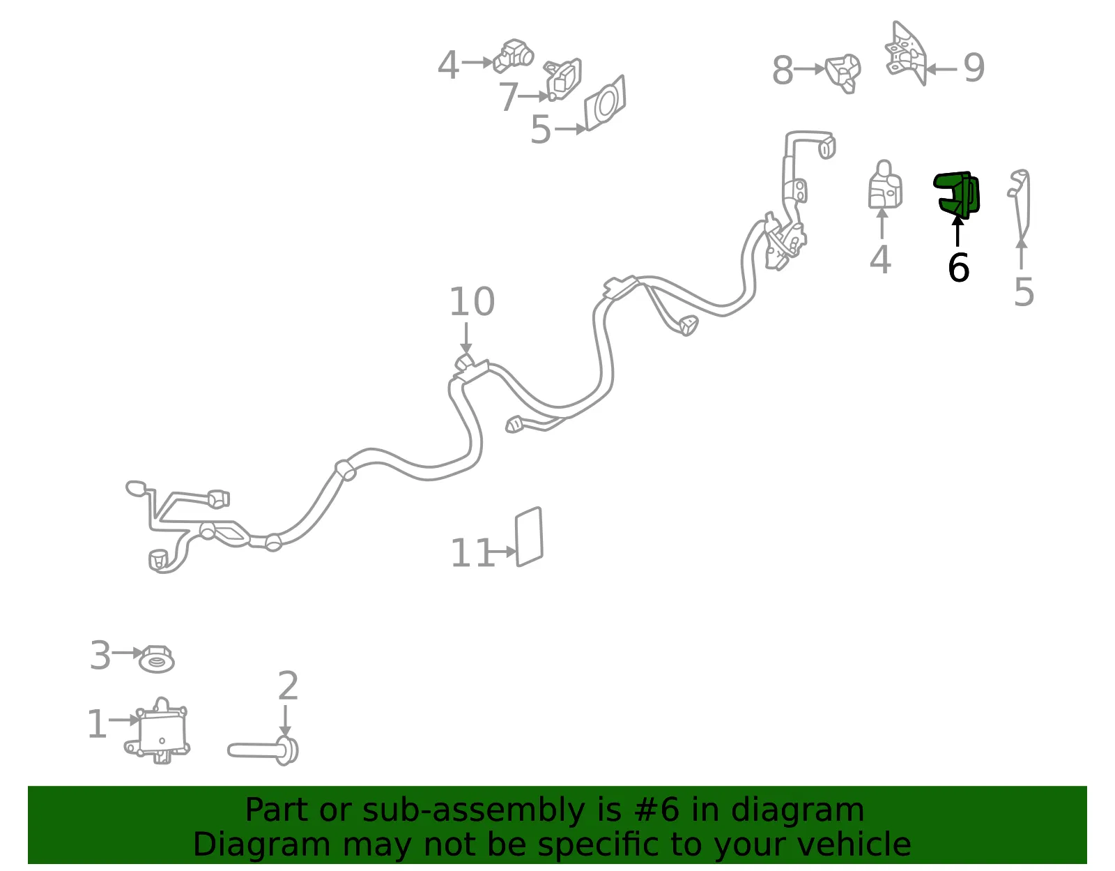 Park Sensor Outer Support - Mazda (dn4l67uc5a) - view 2