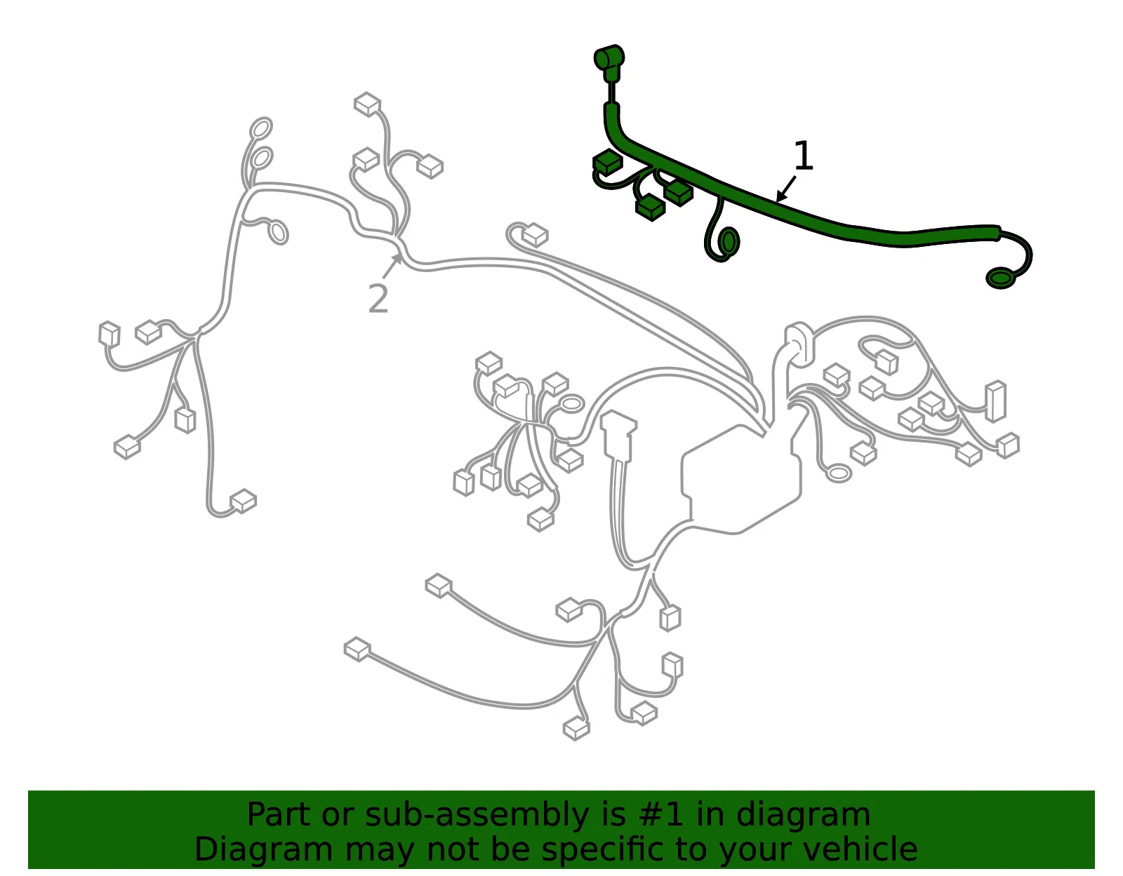 Engine Wiring Harness - Mazda (dr6167070a) - view 2
