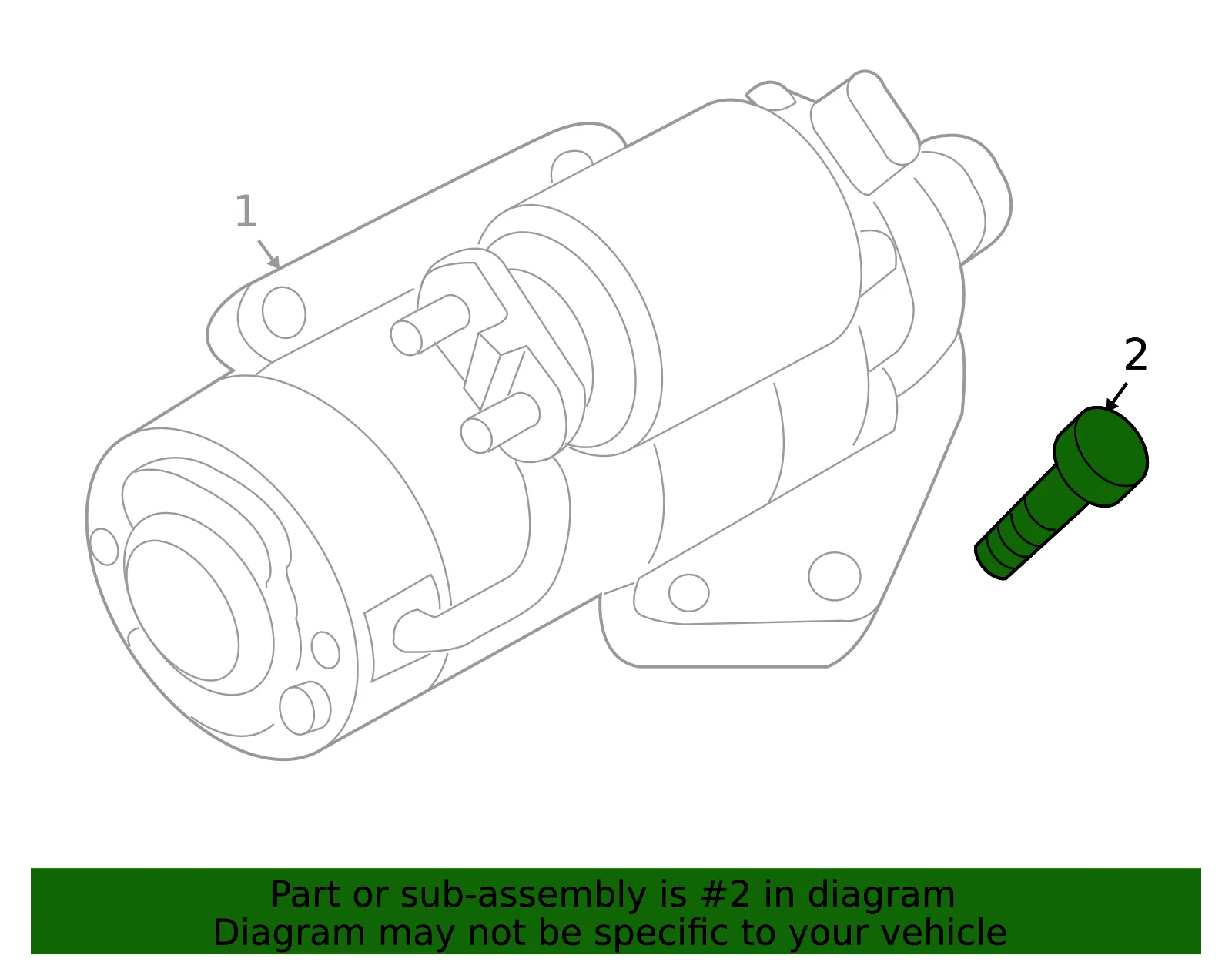 Starter Bolt - Mazda (e35618x95) - view 2