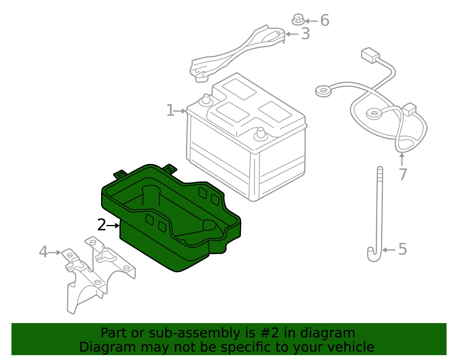 Battery Tray - Mazda (ec0256041c) - view 2
