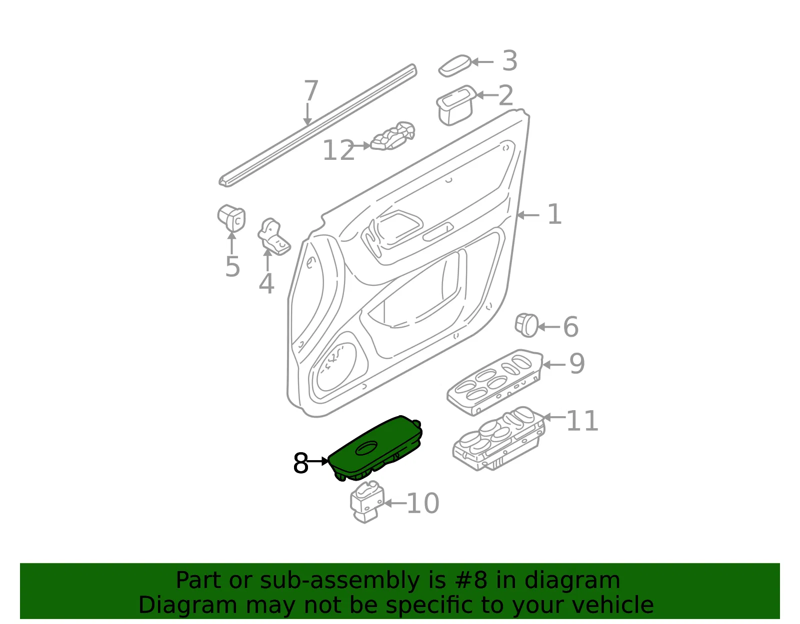 Door Window Switch Bezel - Mazda (ec02684lxa22) - view 2