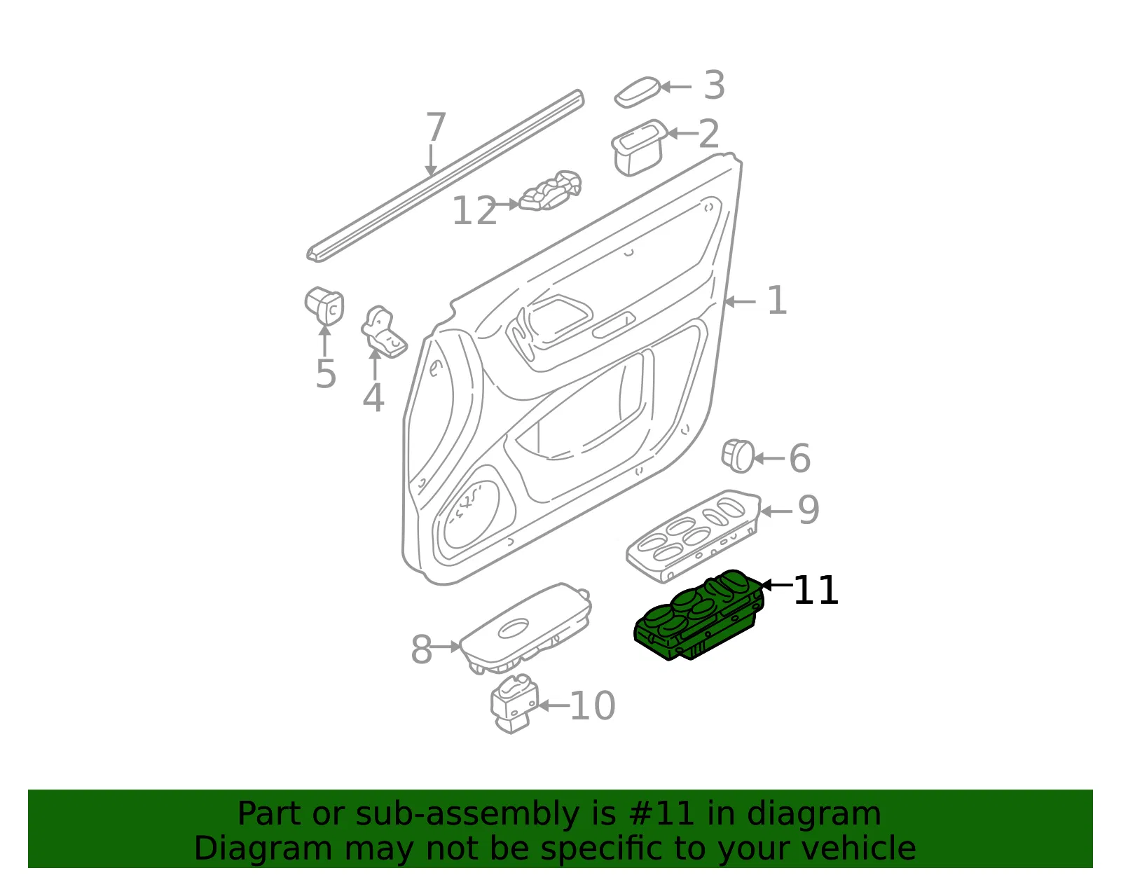 Door Window Switch - Mazda (ef2066350a) - view 2