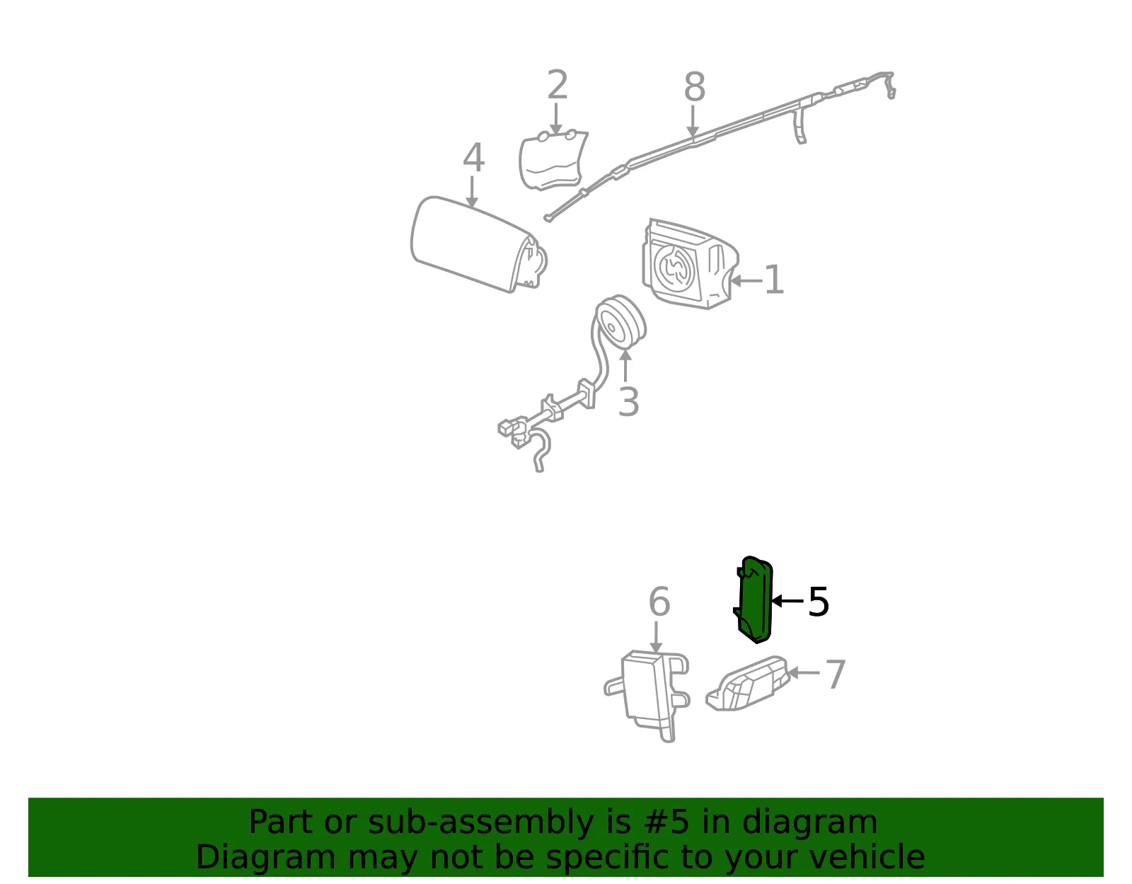 Side Impact Inflator Module - Mazda (ef9157kb0b) - view 2