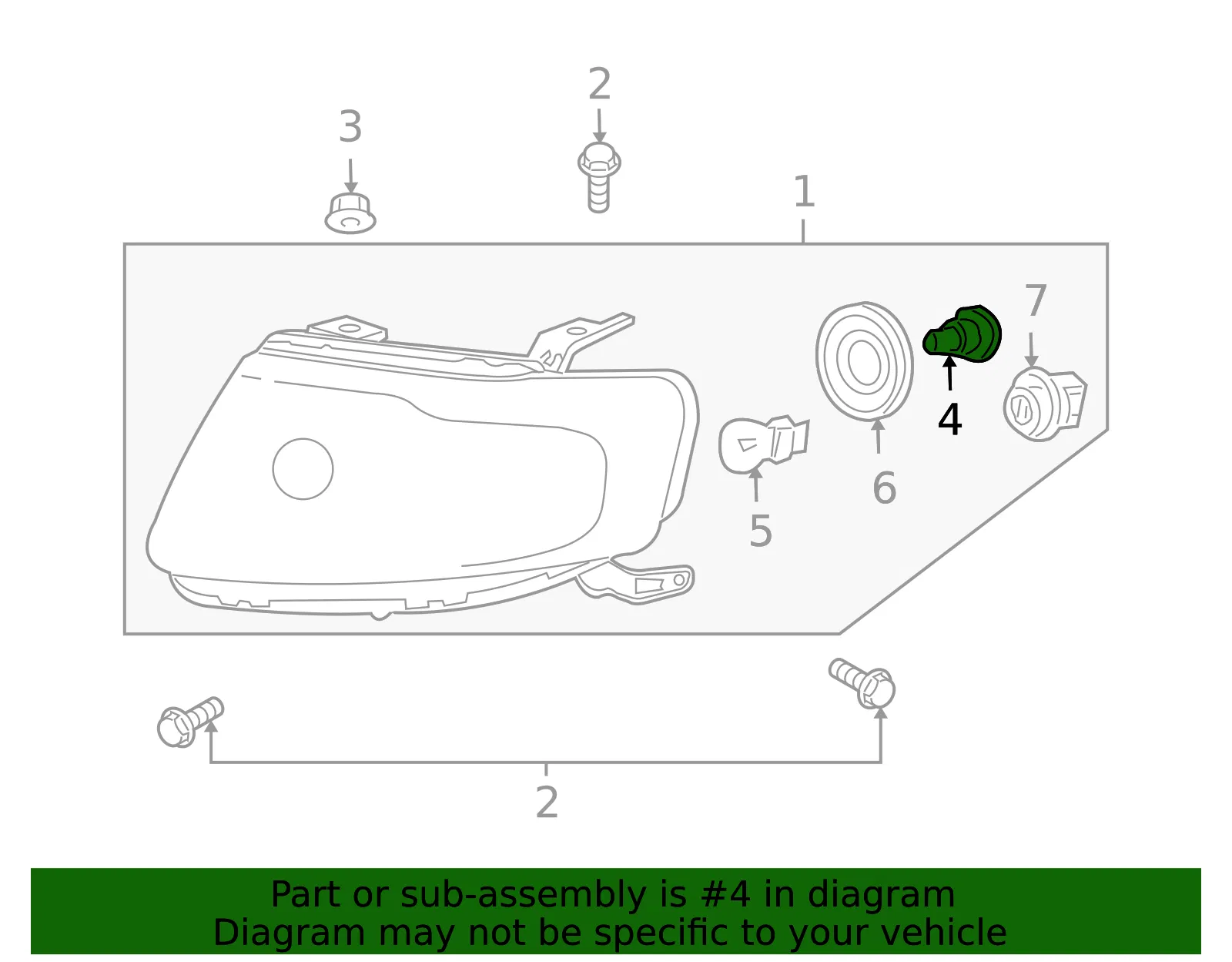 Headlamp Bulb - Mazda (ef95510x4) - view 2
