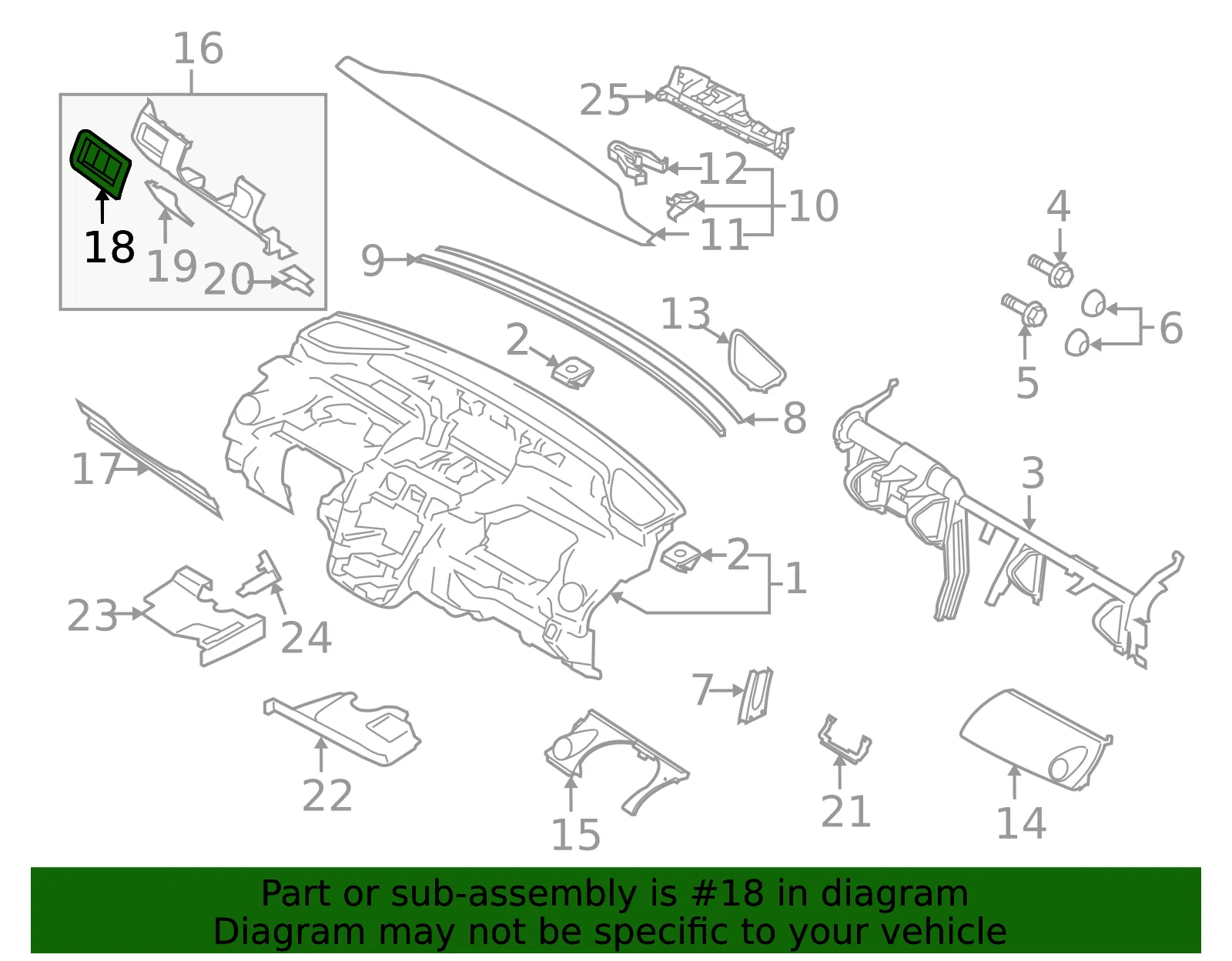 Switch Bezel - Mazda (eg215531102) - view 2