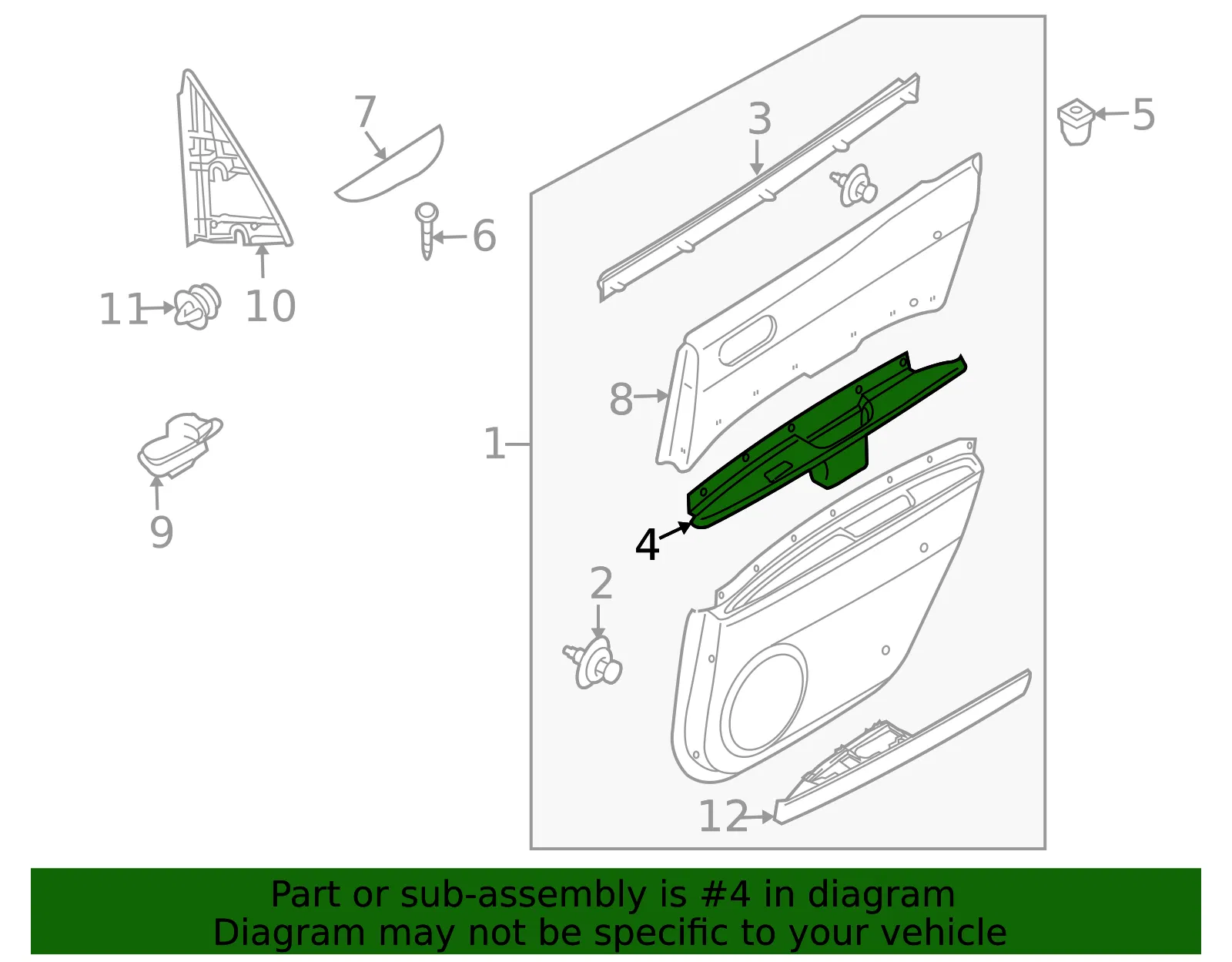 Door Window Switch Bezel - Mazda (eg21685l6a02) - view 2