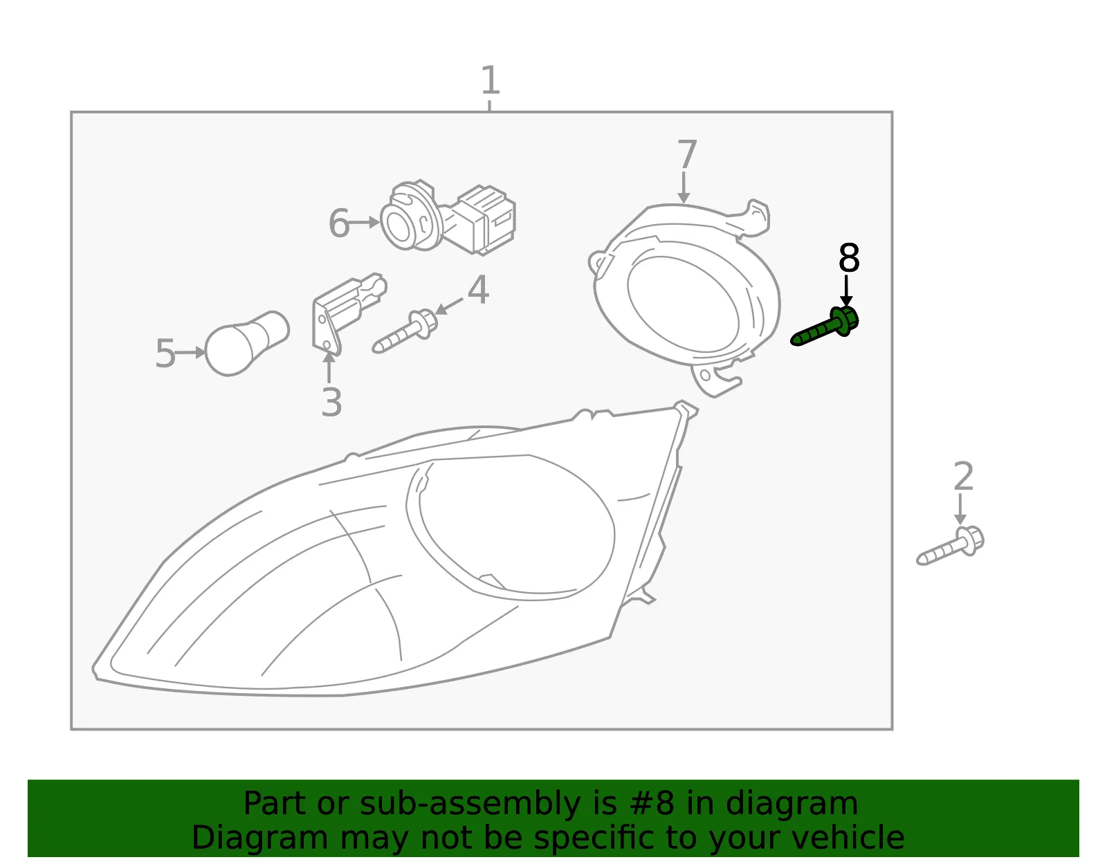 Turn Signal Light Assembly Screw - Mazda (eh4451695) - view 2