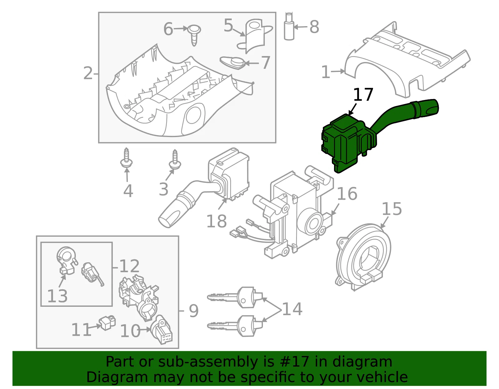 Wiper Switch - Mazda (eh4666128) - view 2