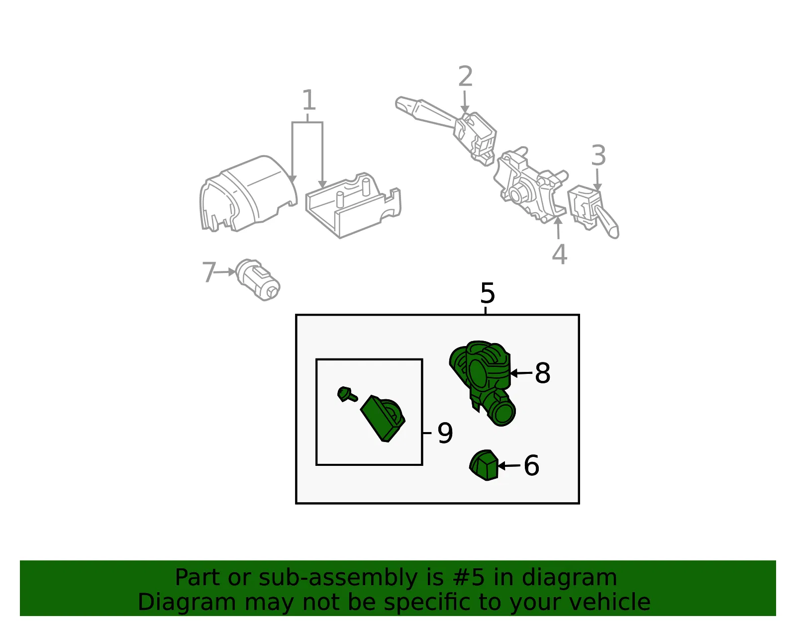 Ignition Lock Assembly - Mazda (et416615xa) - view 2
