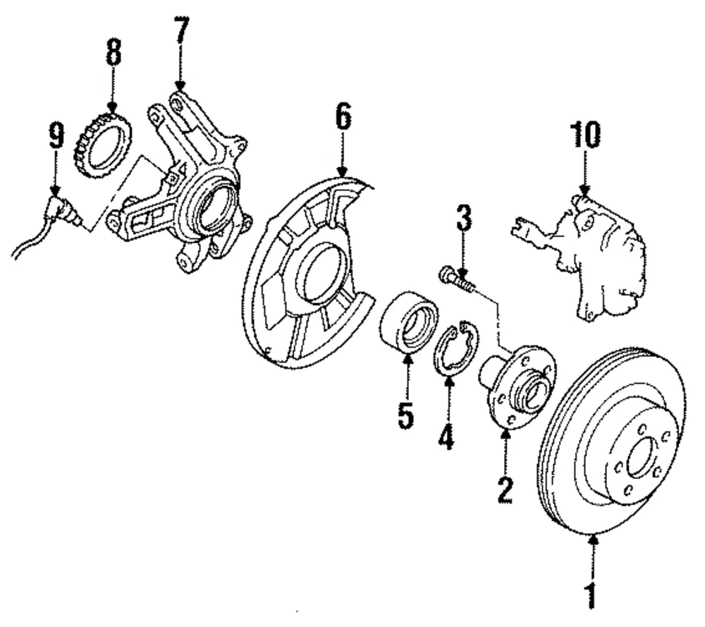 ABS Wheel Speed Sensor - Mazda (f1464372y)