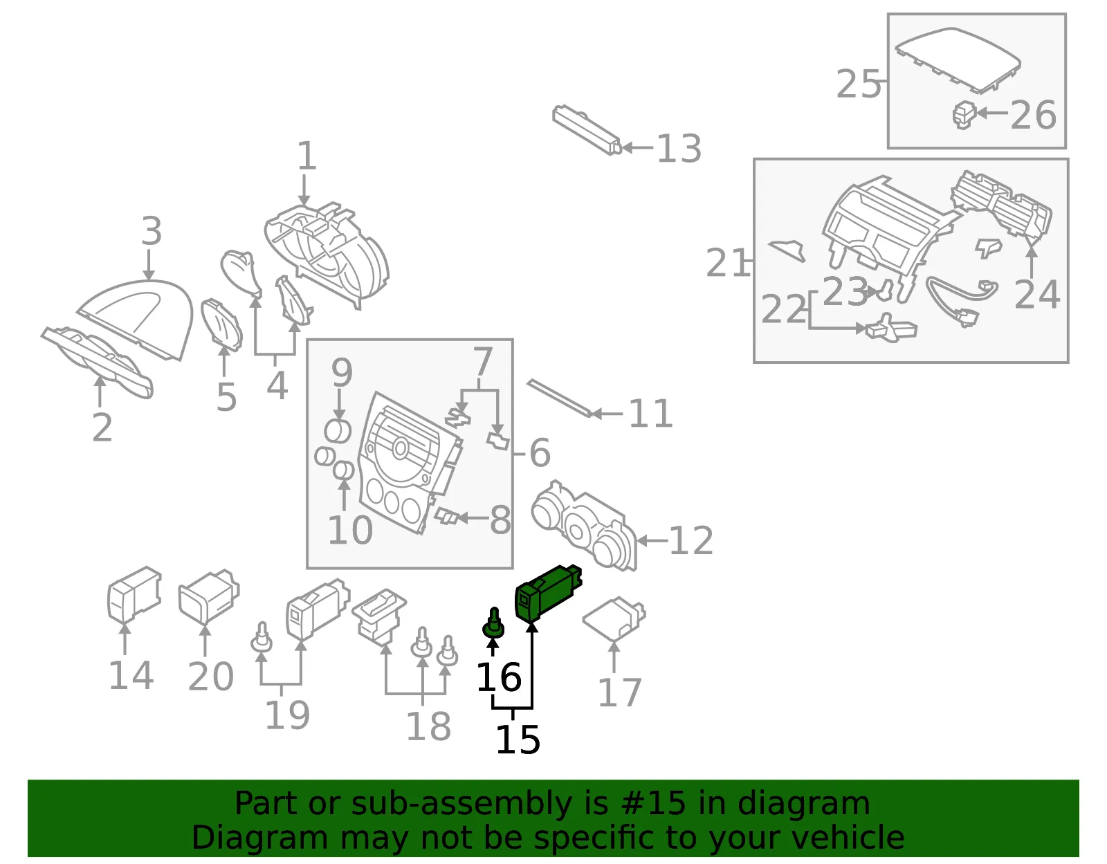 Instrument Panel Dimmer Switch - Mazda (f151666r0a) - view 2