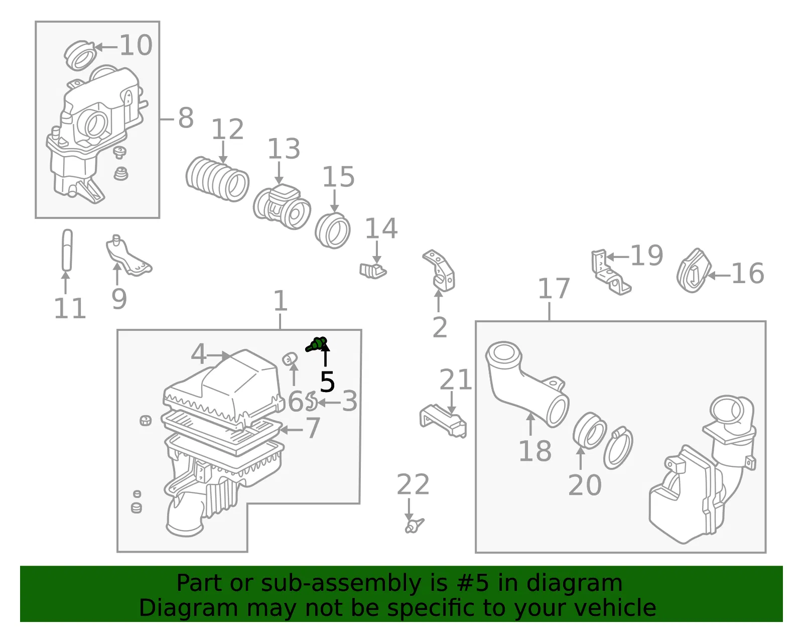 Air Charge Temperature Sensor - Mazda (f2g818845a) - view 2