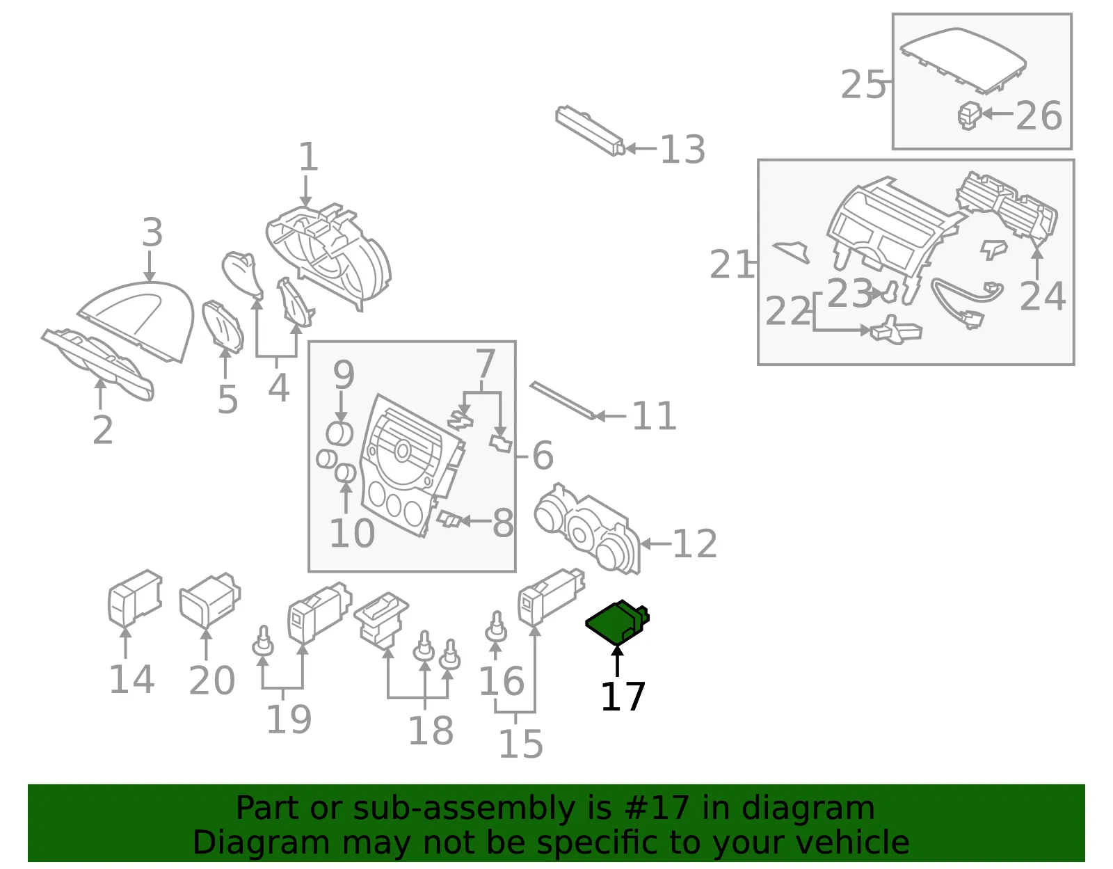 Trunk Lid Release Switch - Mazda (fe87676s0b) - view 2