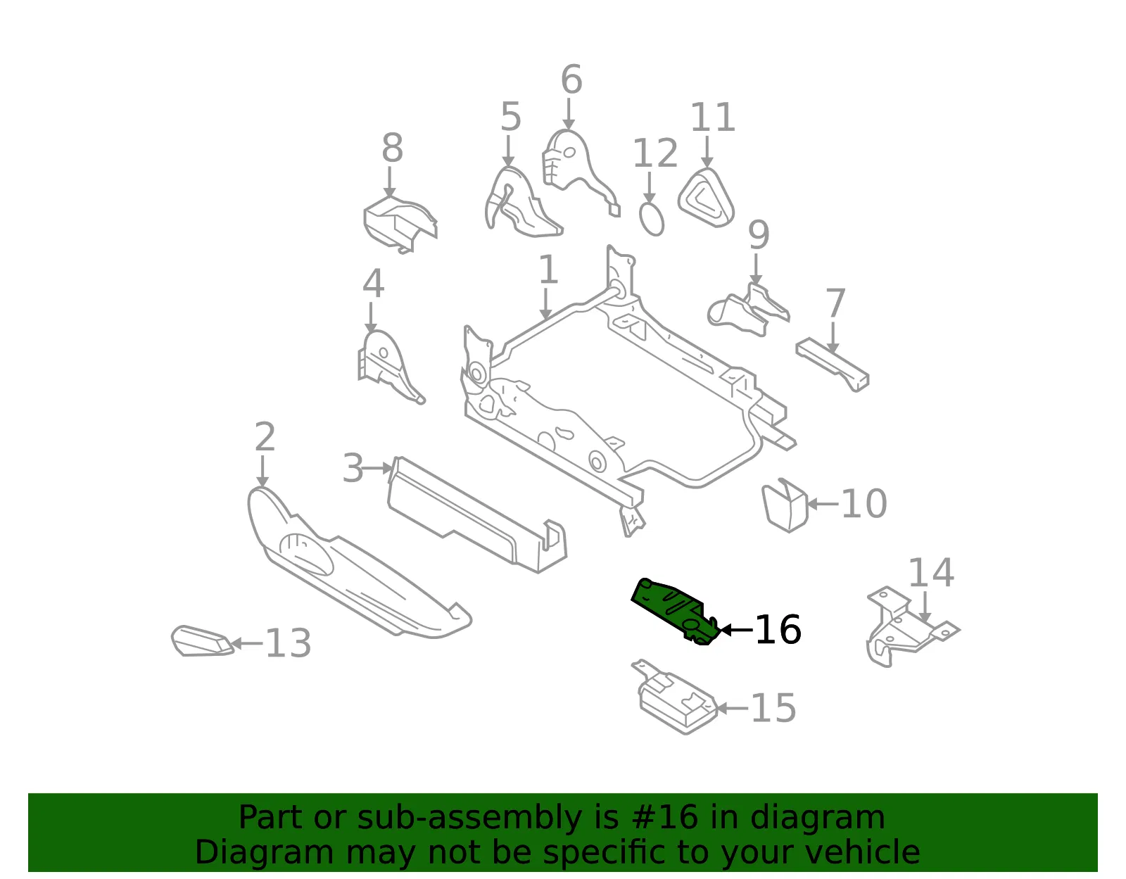 Occupant Sensor Bracket - Mazda (fe8788164) - view 2