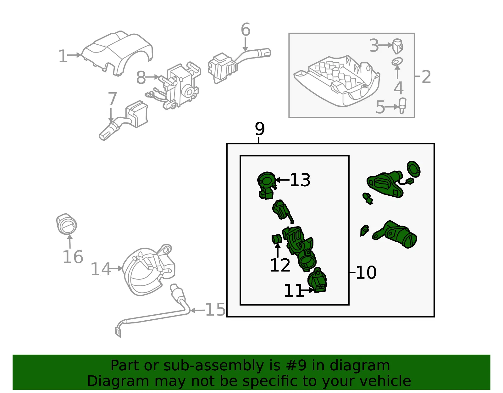 Ignition Lock Assembly - Mazda (fe9509010d) - view 2