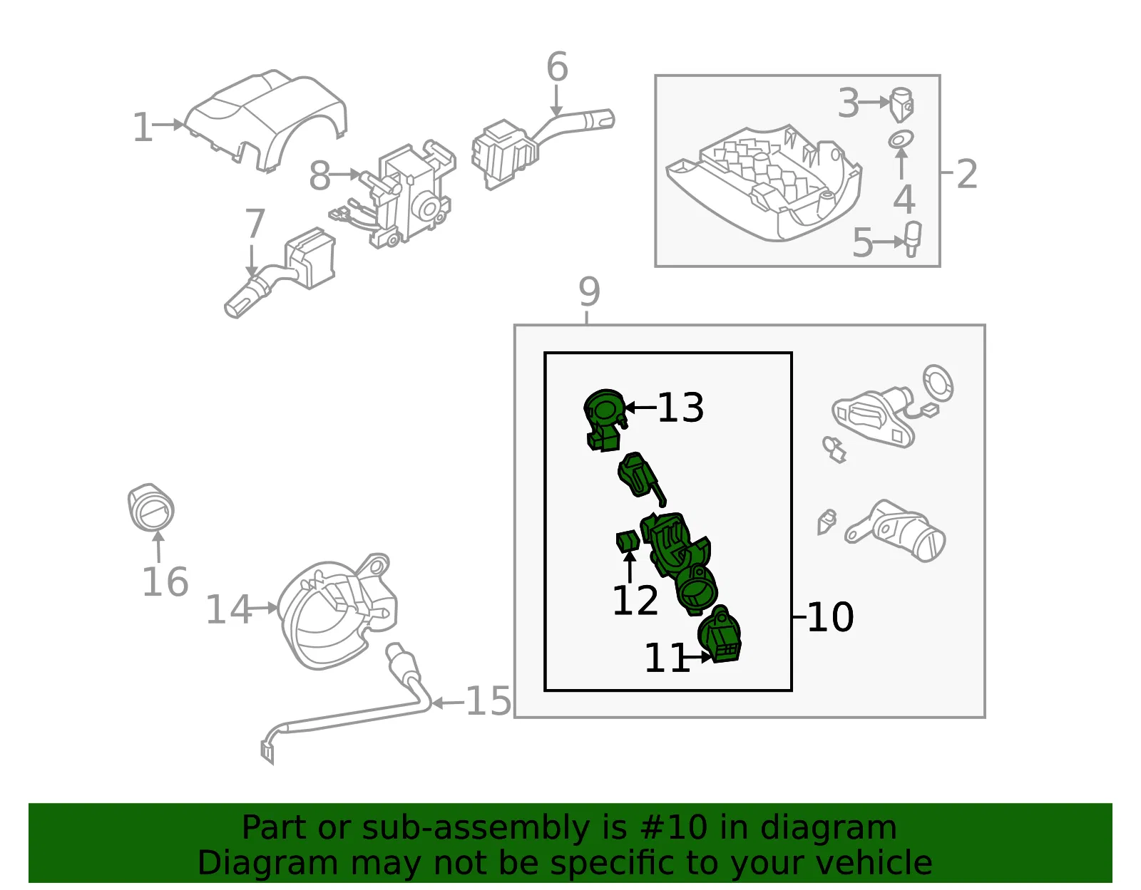 Ignition Lock Assembly - Mazda (fey47629x) - view 2