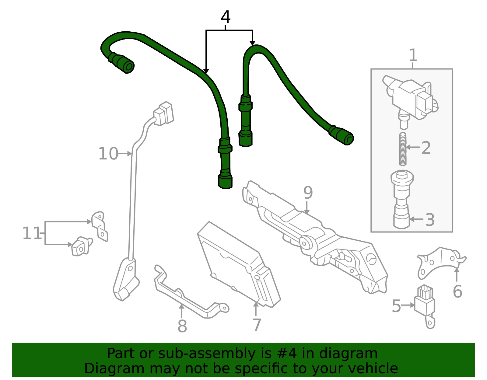Plug Wire Set - Mazda (fp8618140a) - view 2