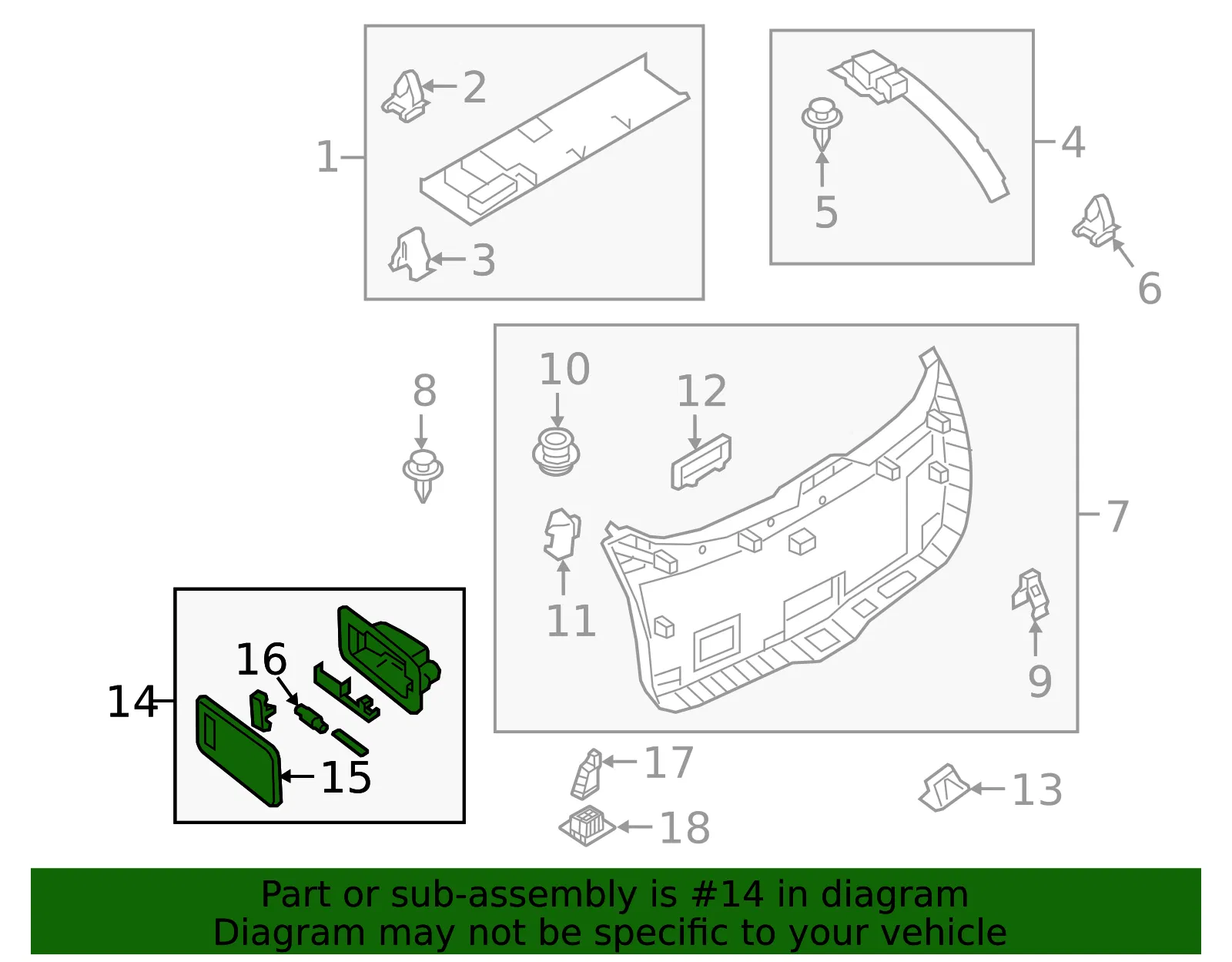 Cargo Area Light - Mazda (g46m51440) - view 2