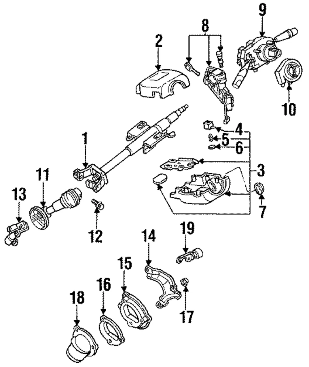 Ignition Lock Cylinder - Mazda (ga2a76290d)