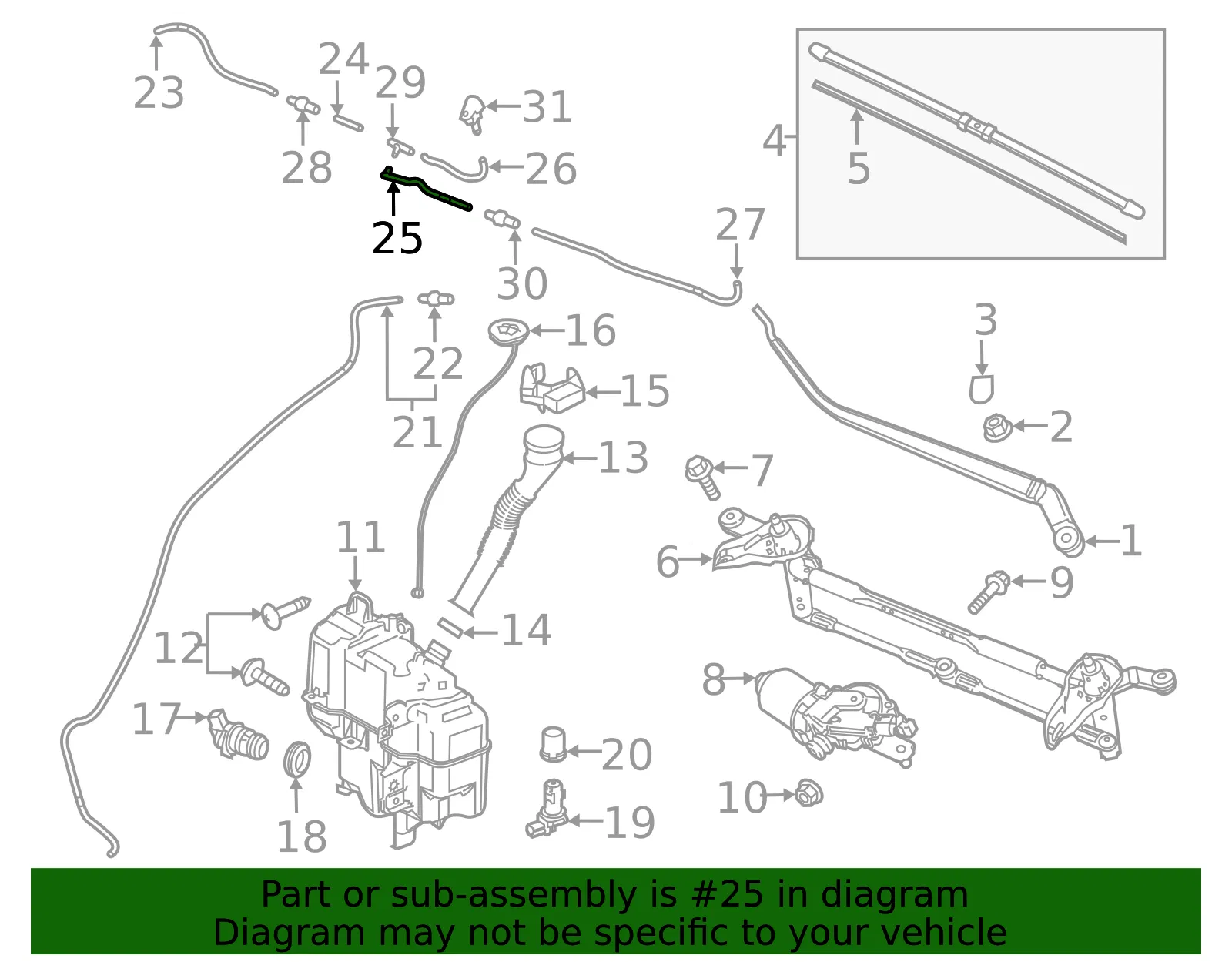 Windshield Washer Hose Connector - Mazda (gbje67501) - view 2