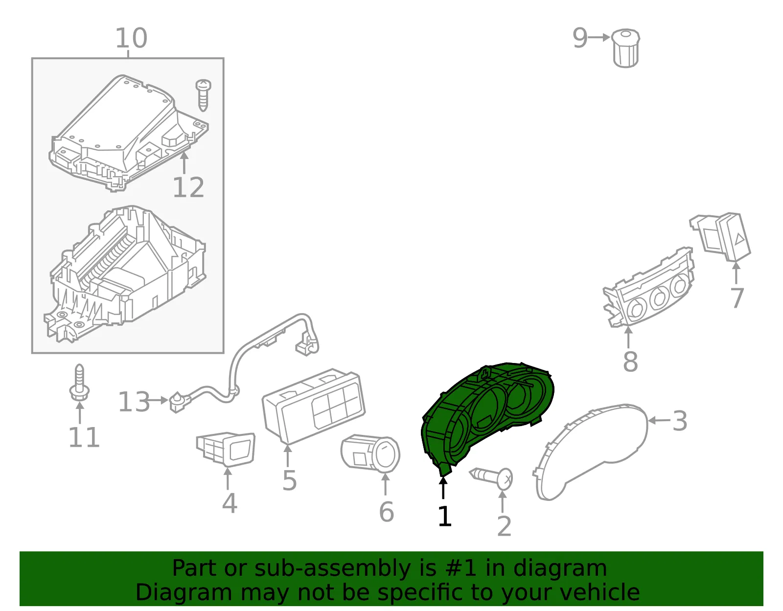 Cluster Assembly - Mazda (gbmd55471d) - view 2