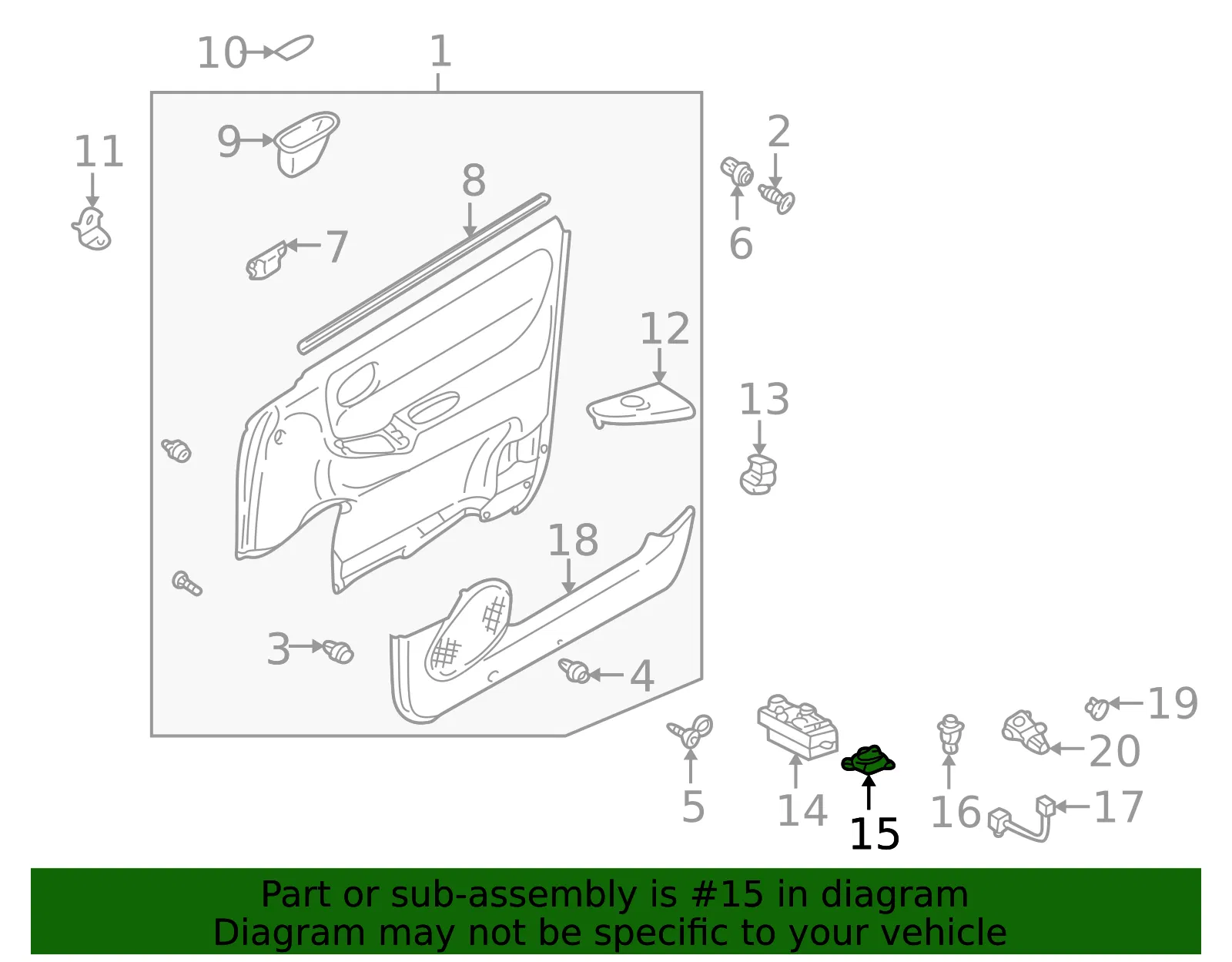 Lock Switch - Mazda (gd7b66660) - view 2