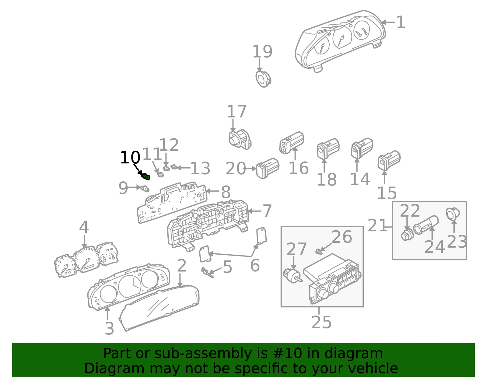 Instrument Panel Light Bulb - Mazda (gd7c55431) - view 2