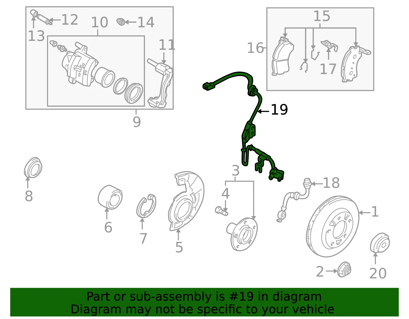ABS Wheel Speed Sensor - Mazda (gd7e4370xd) - view 2