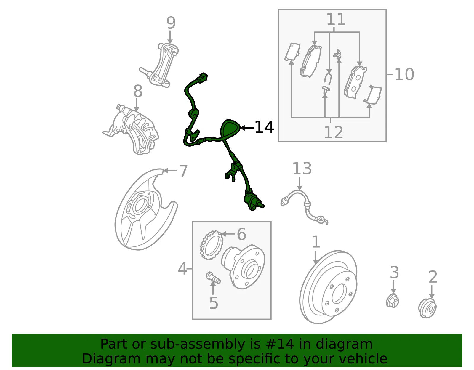 ABS Wheel Speed Sensor - Mazda (gd7e4371yd) - view 2