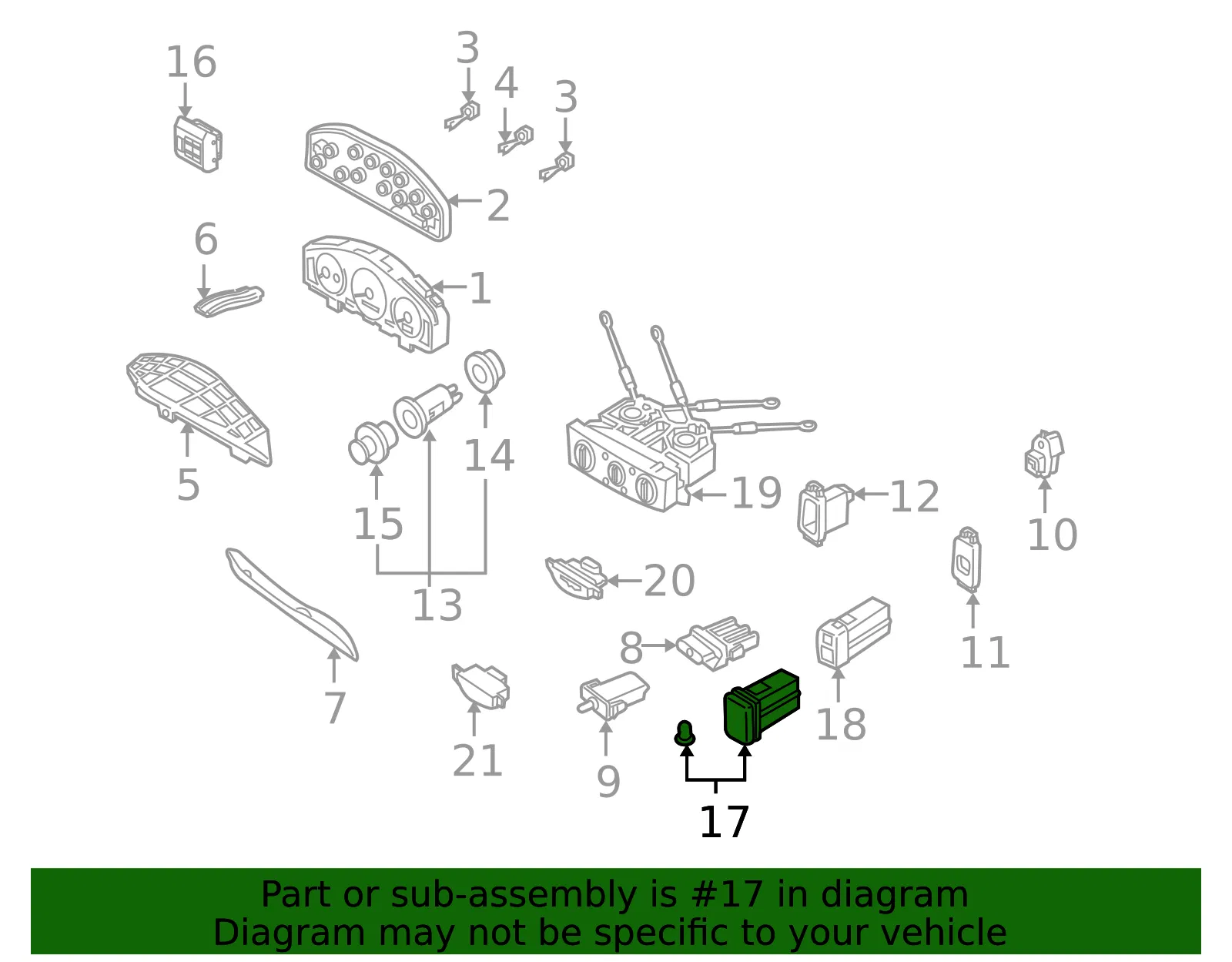 Stability Control Switch - Mazda (ge4t664t0) - view 2